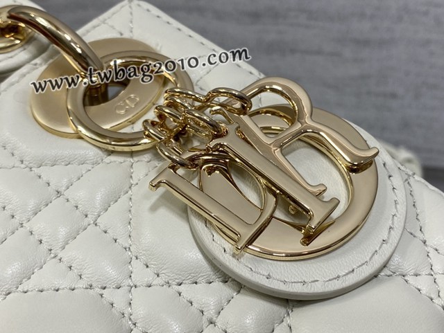 Dior专柜新款Lady女包迪奥顶级原单三格白色Classic Lady戴妃包 djfk1220